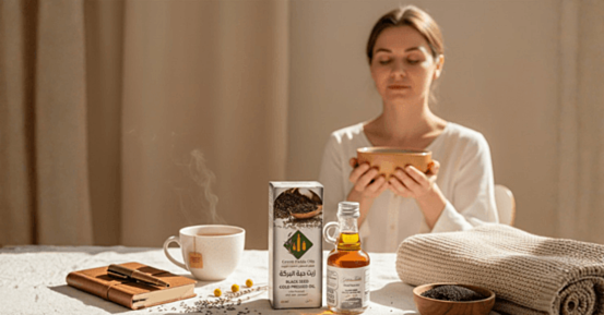  زيت حبة البركة للمرأة – دعم طبيعي للهرمونات، تكيس المبايض، الدورة الشهرية، وسن اليأس