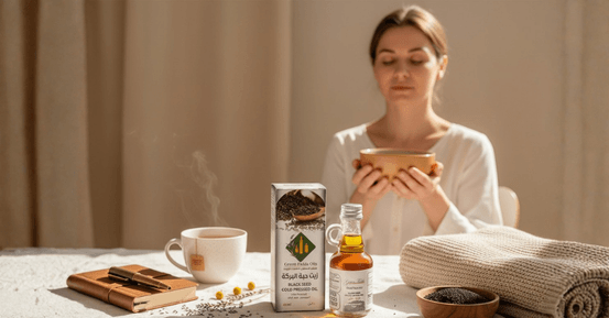  زيت حبة البركة للمرأة – دعم طبيعي للهرمونات، تكيس المبايض، الدورة الشهرية، وسن اليأس