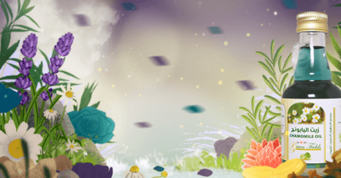 lavender plants and chamomile oil